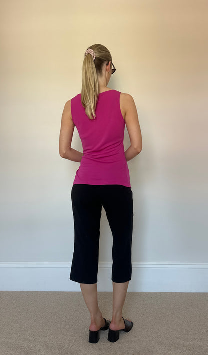 Vintage pink top with silver hardware