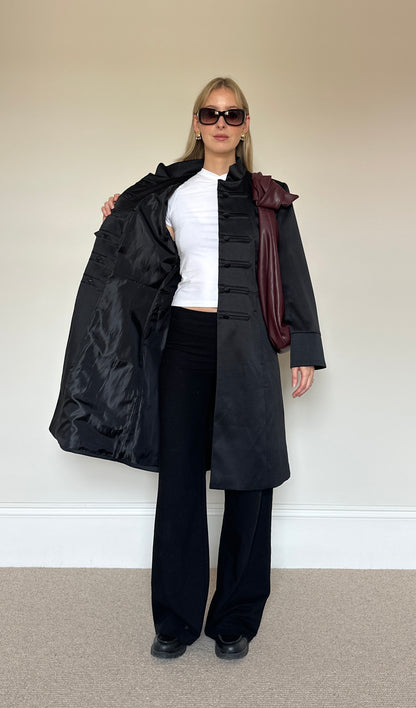 Vintage frog clasp trench coat