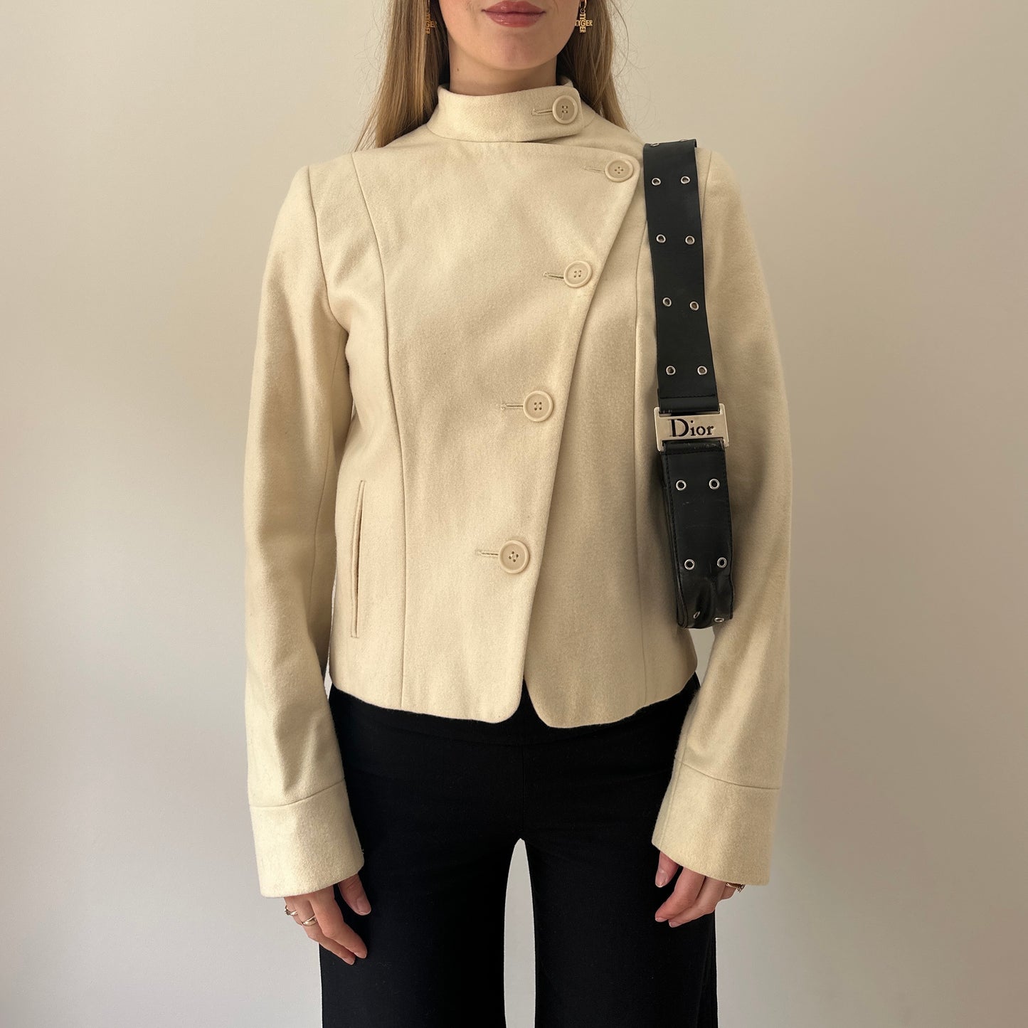 Vintage asymmetric jacket