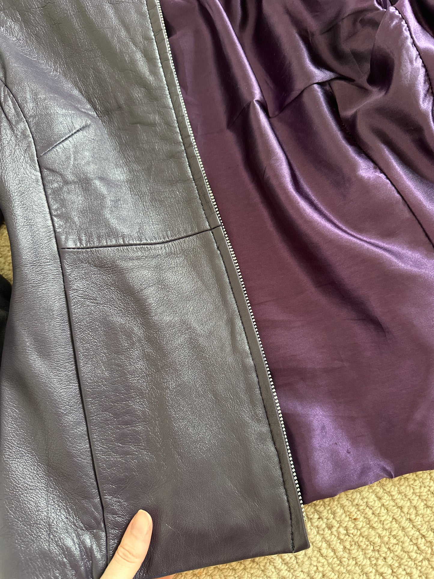 Vintage purple leather jacket