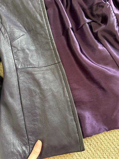 Vintage purple leather jacket