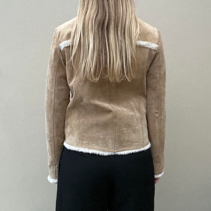 Vintage suede biker jacket