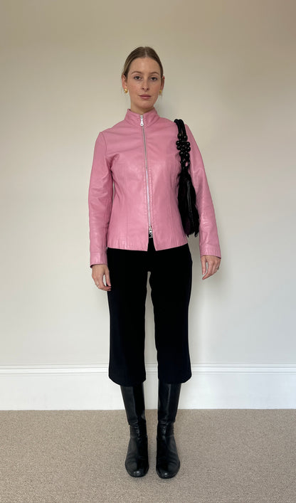 Vintage pink leather jacket