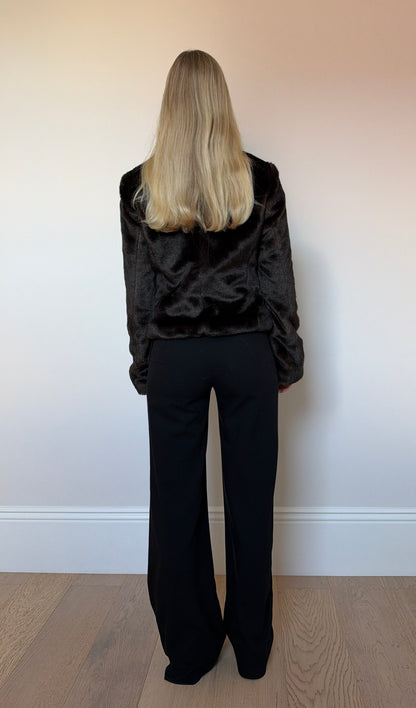 Vintage brown faux fur jacket