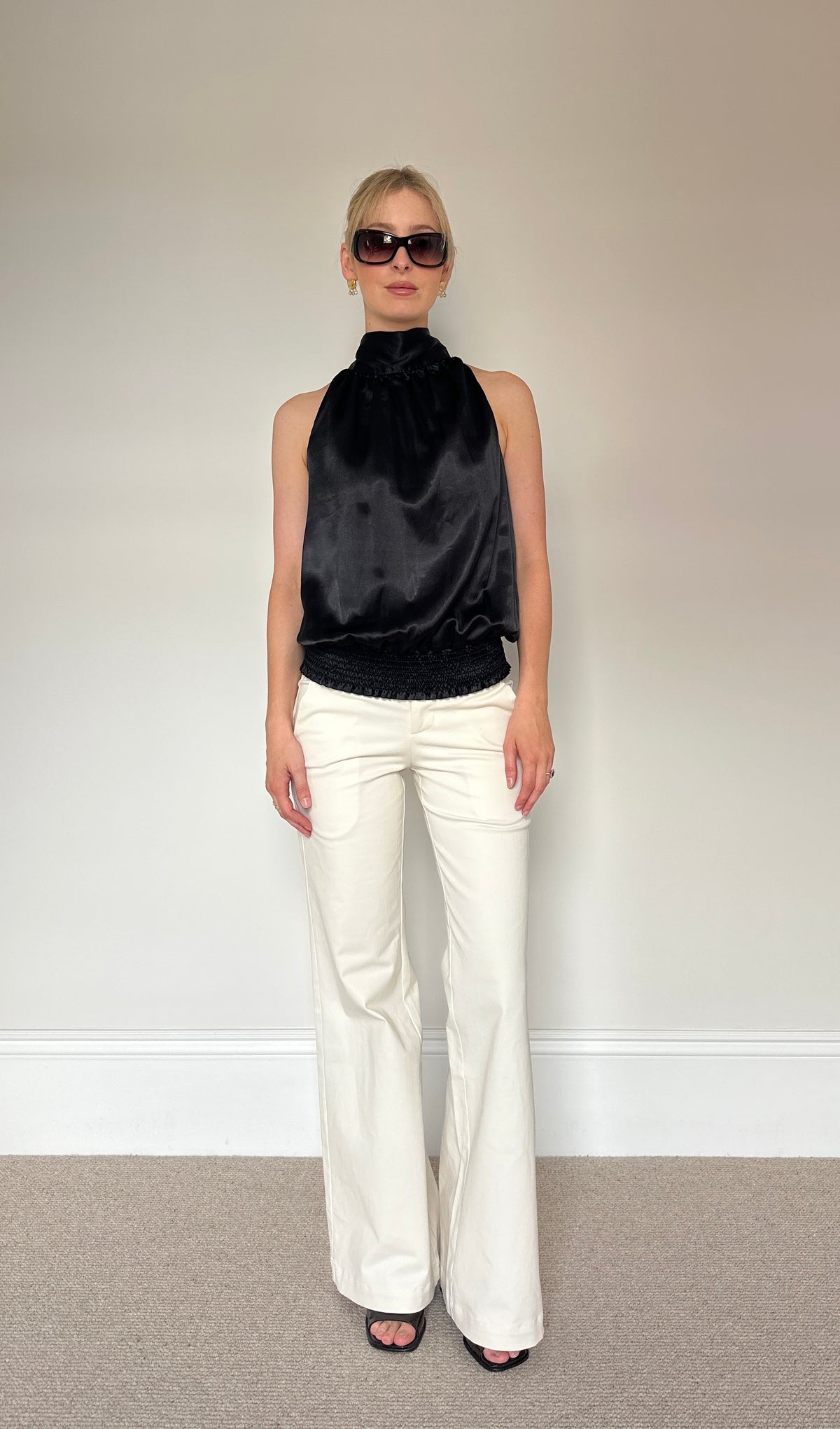 Vintage Satin Halter Top