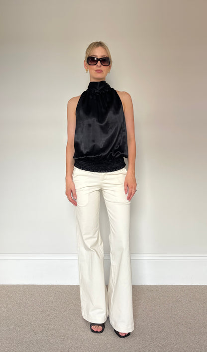 Vintage Satin Halter Top