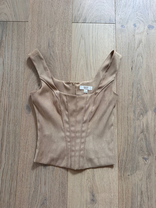 SALE vintage faux suede corset