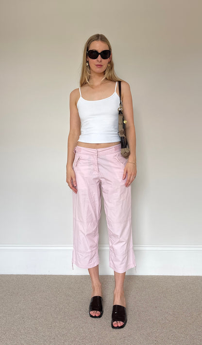 Vintage pink cargo capris