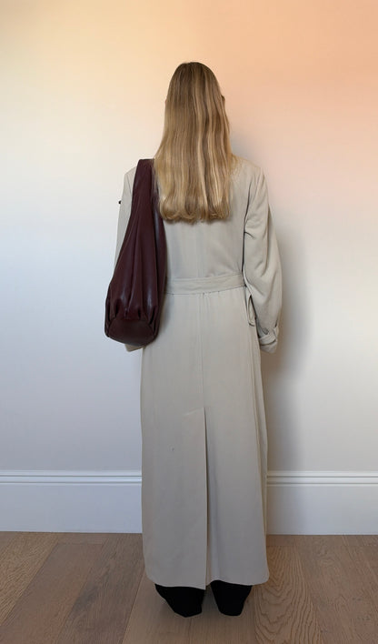 Vintage Cream Full length Trench Coat