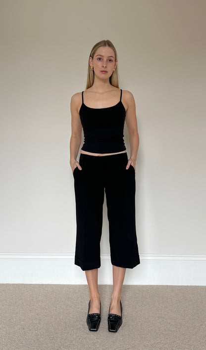 Vintage Black Suit Capris