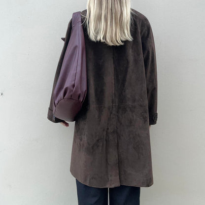 Vintage 00s chocolate brown suede jacket