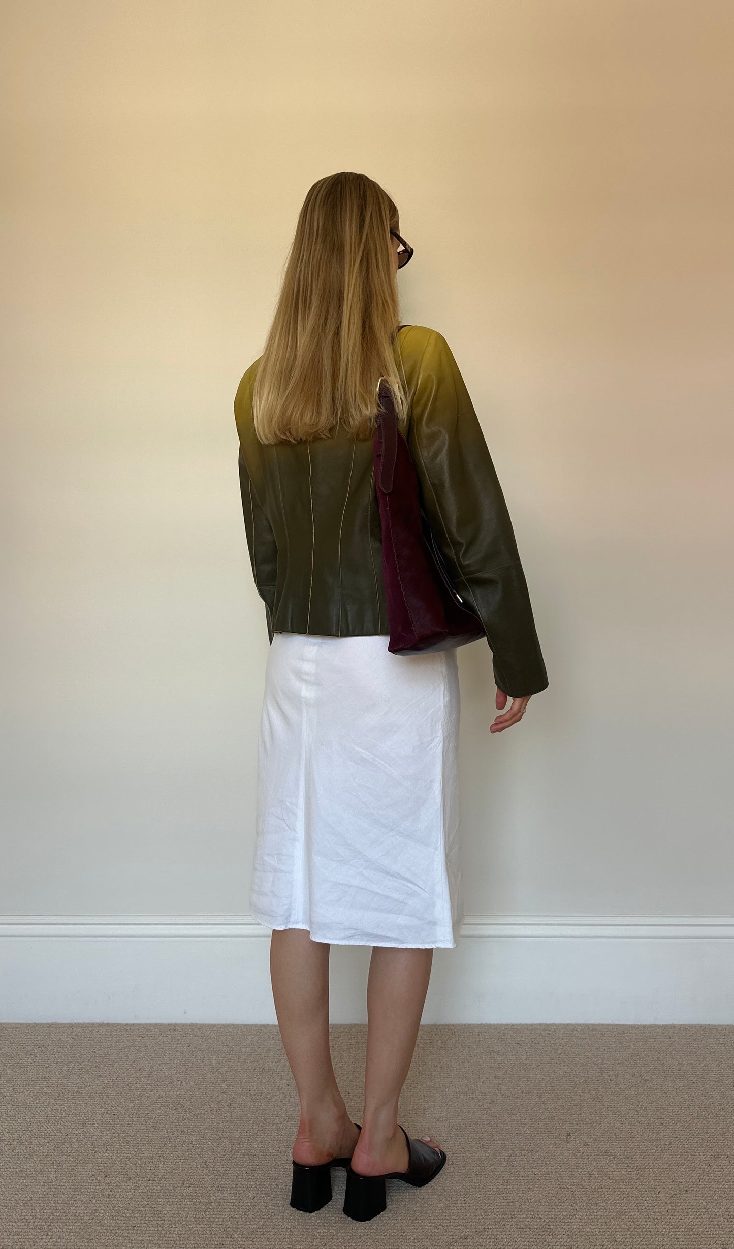 Vintage ombré green jacket