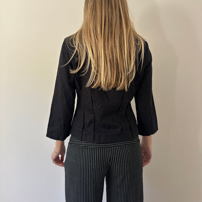 Black linen blazer