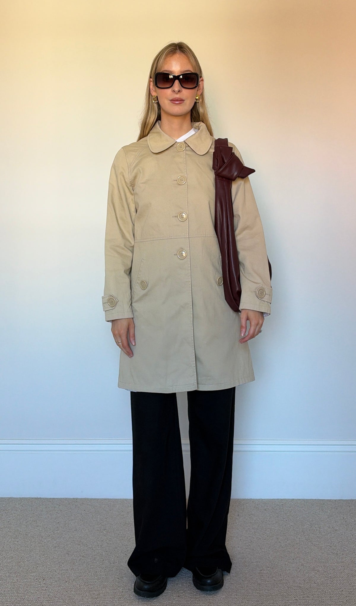 Vintage beige trench coat