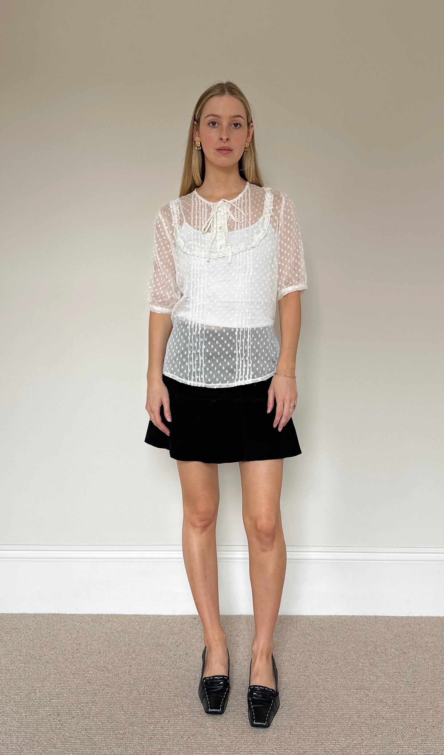 Vintage polka dot blouse