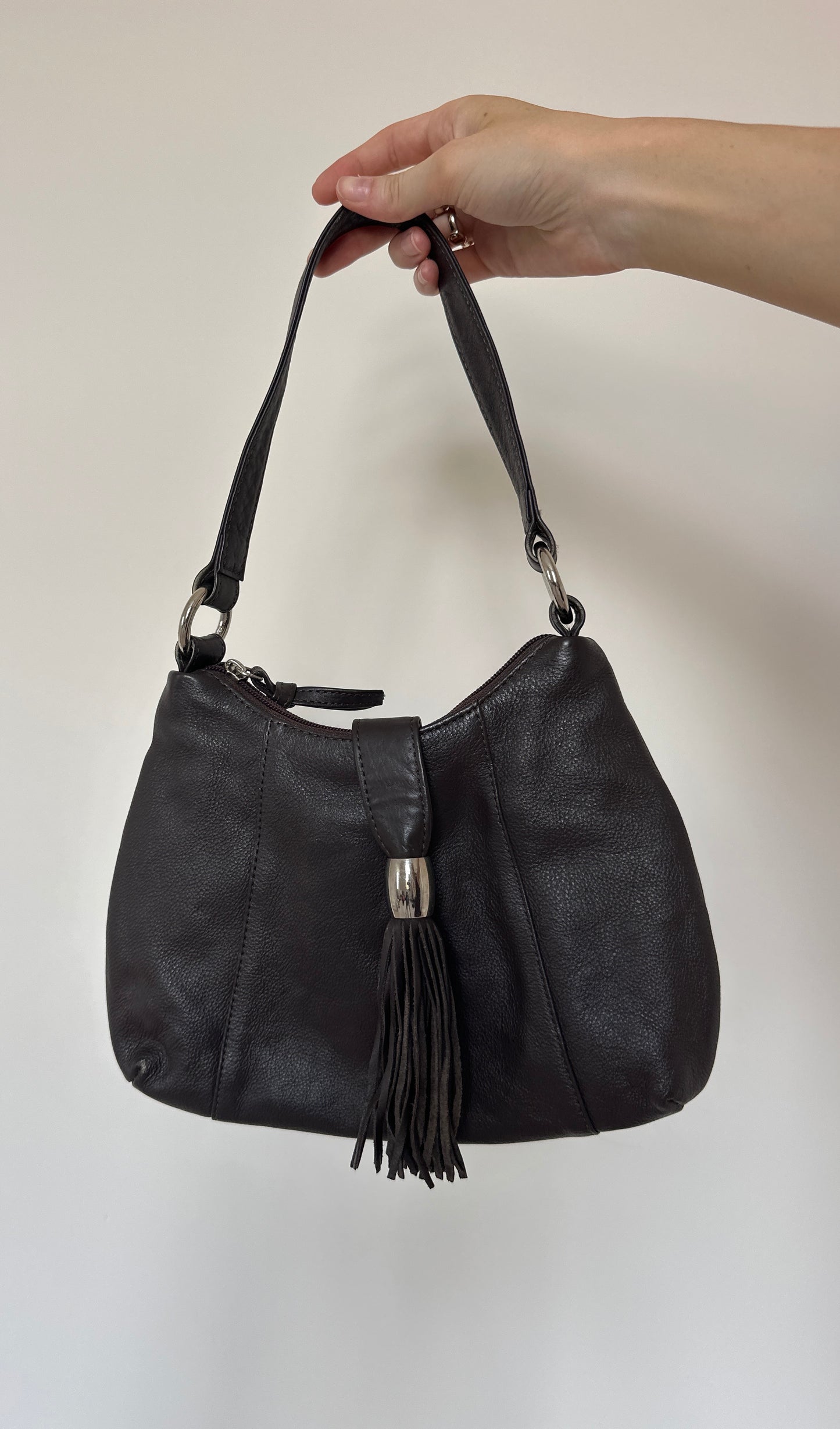 Vintage brown Tassle leather bag