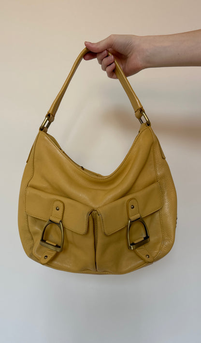 Vintage Mustard Leather Horse-bit bag