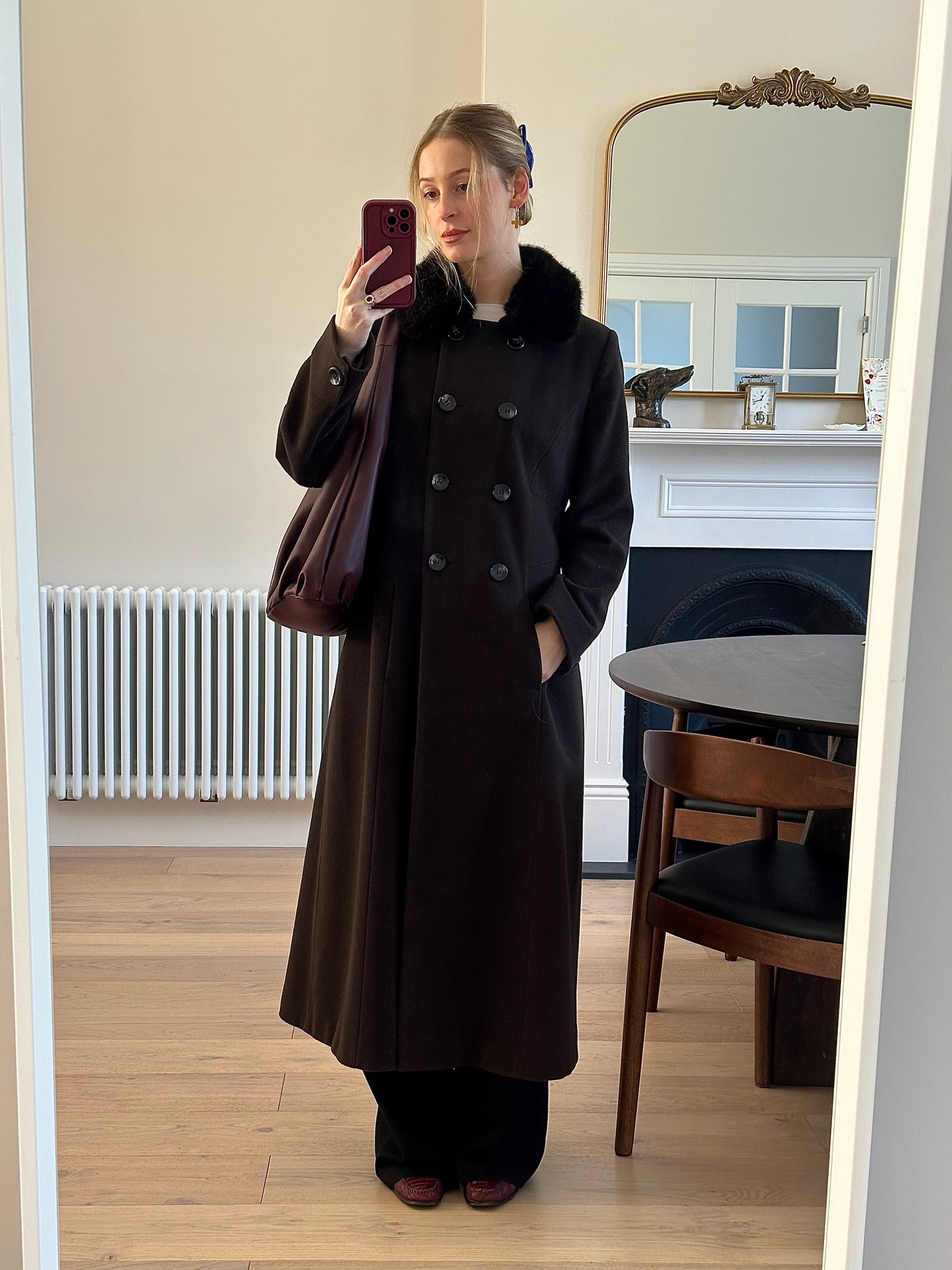 Vintage Wool & cashmere full length coat