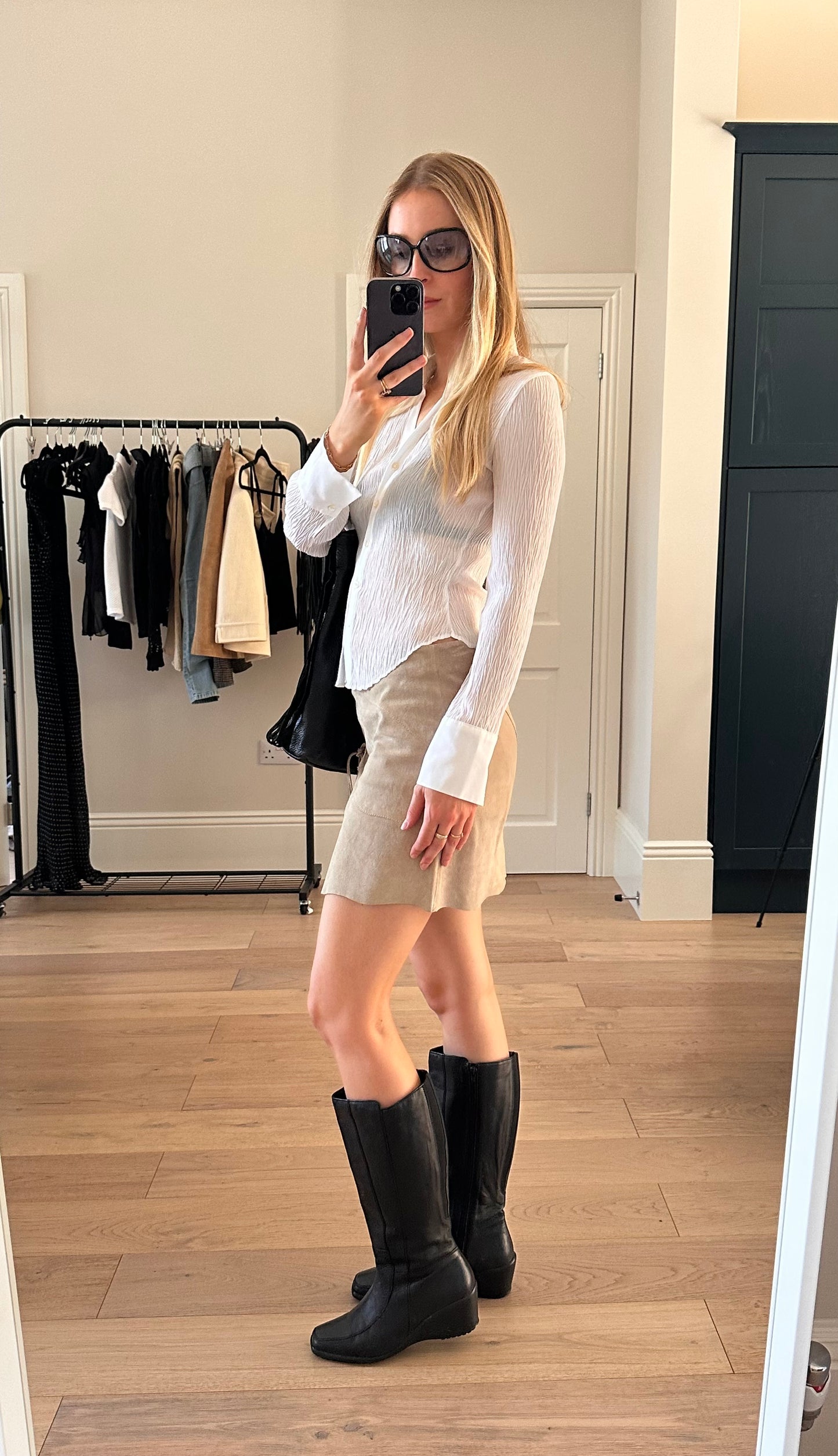 Faux leather boots