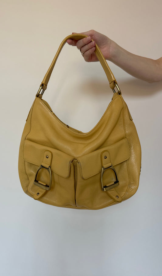 Vintage Mustard Leather Horse-bit bag