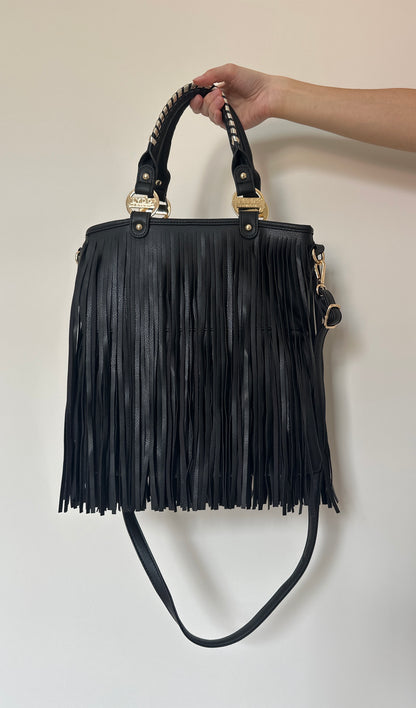 Vintage leather Tassle bag