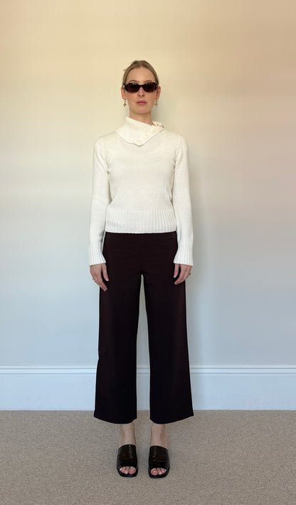 white button jumper