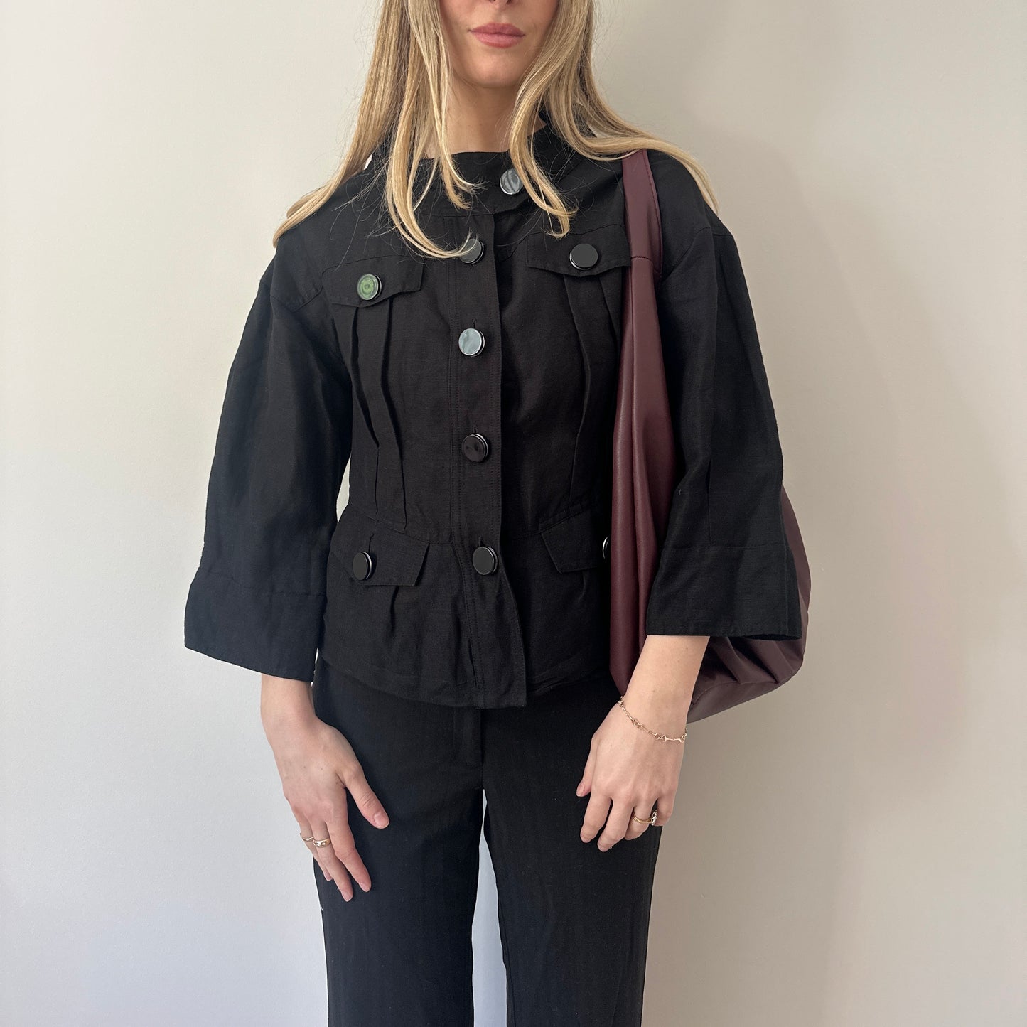 Vintage black button jacket