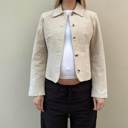 Vintage cream suede jacket