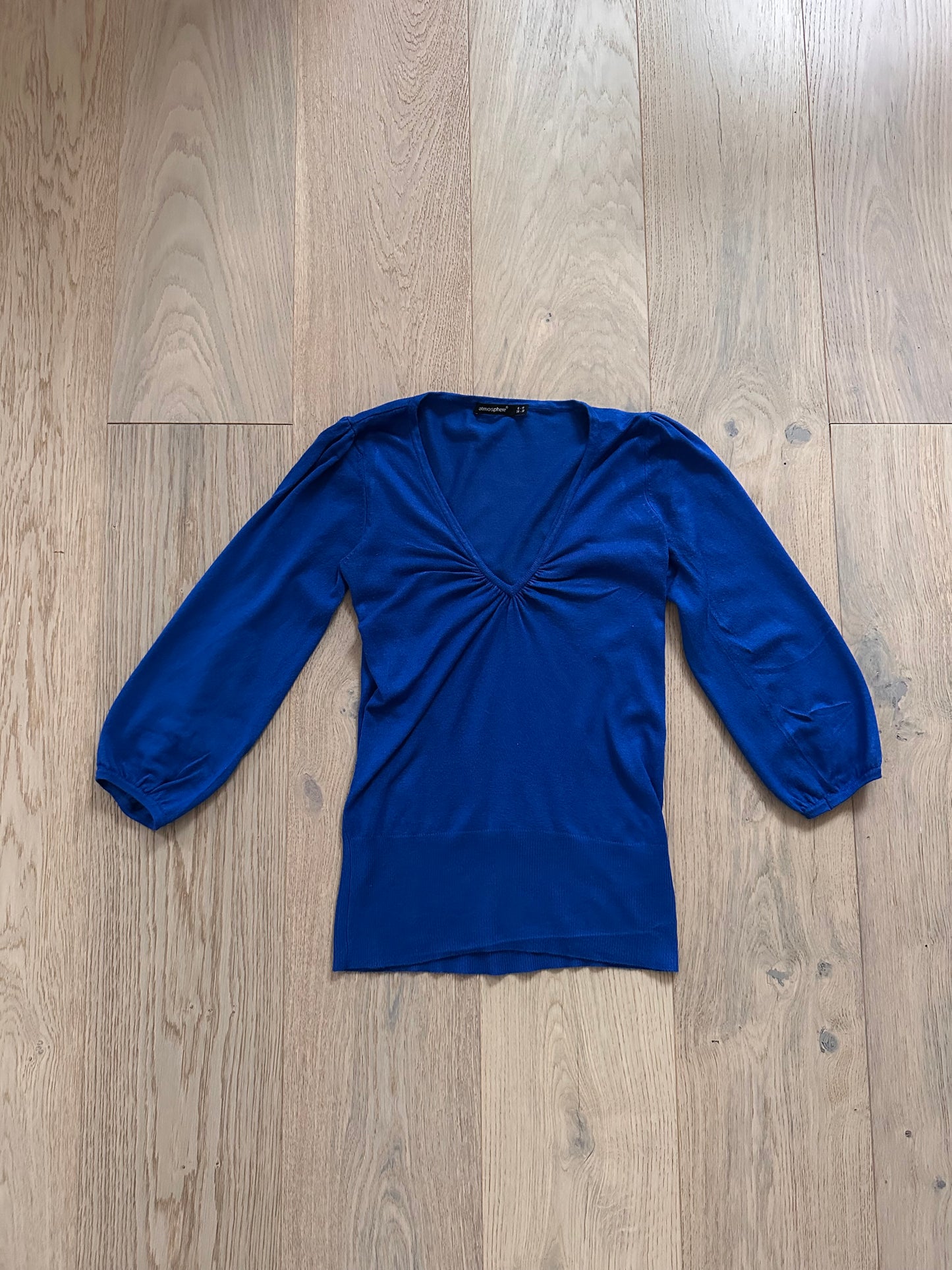 SALE vintage blue puff sleeve jumper