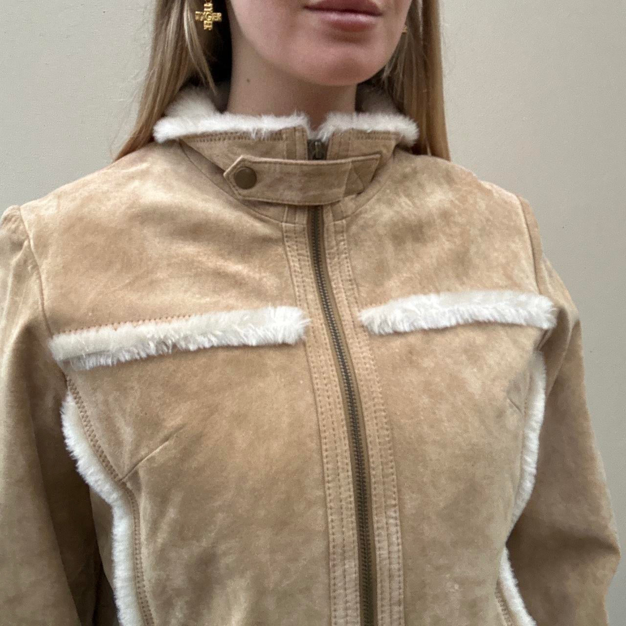 Vintage suede biker jacket