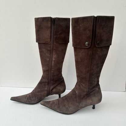 Vintage L.K.Bennet brown suede boots
