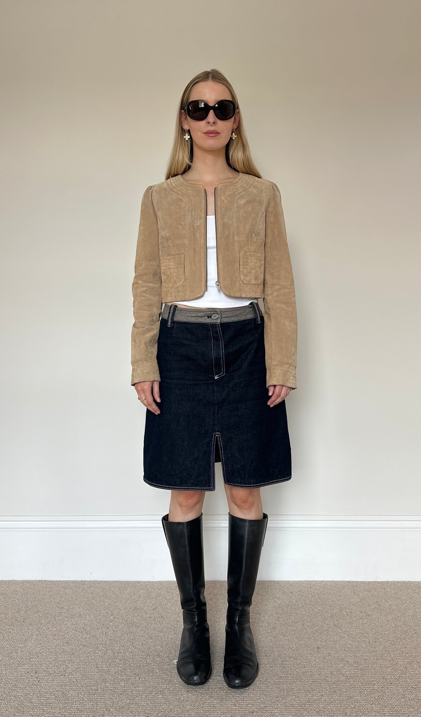 Vintage camel suede jacket