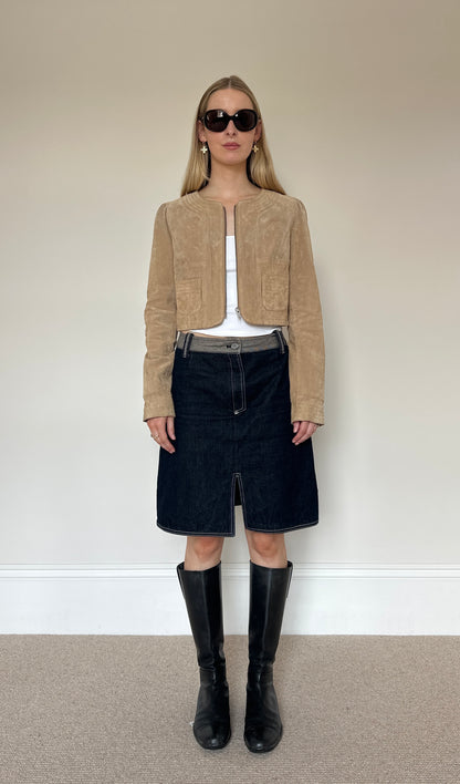 Vintage camel suede jacket
