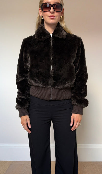 Vintage brown bomber jacket