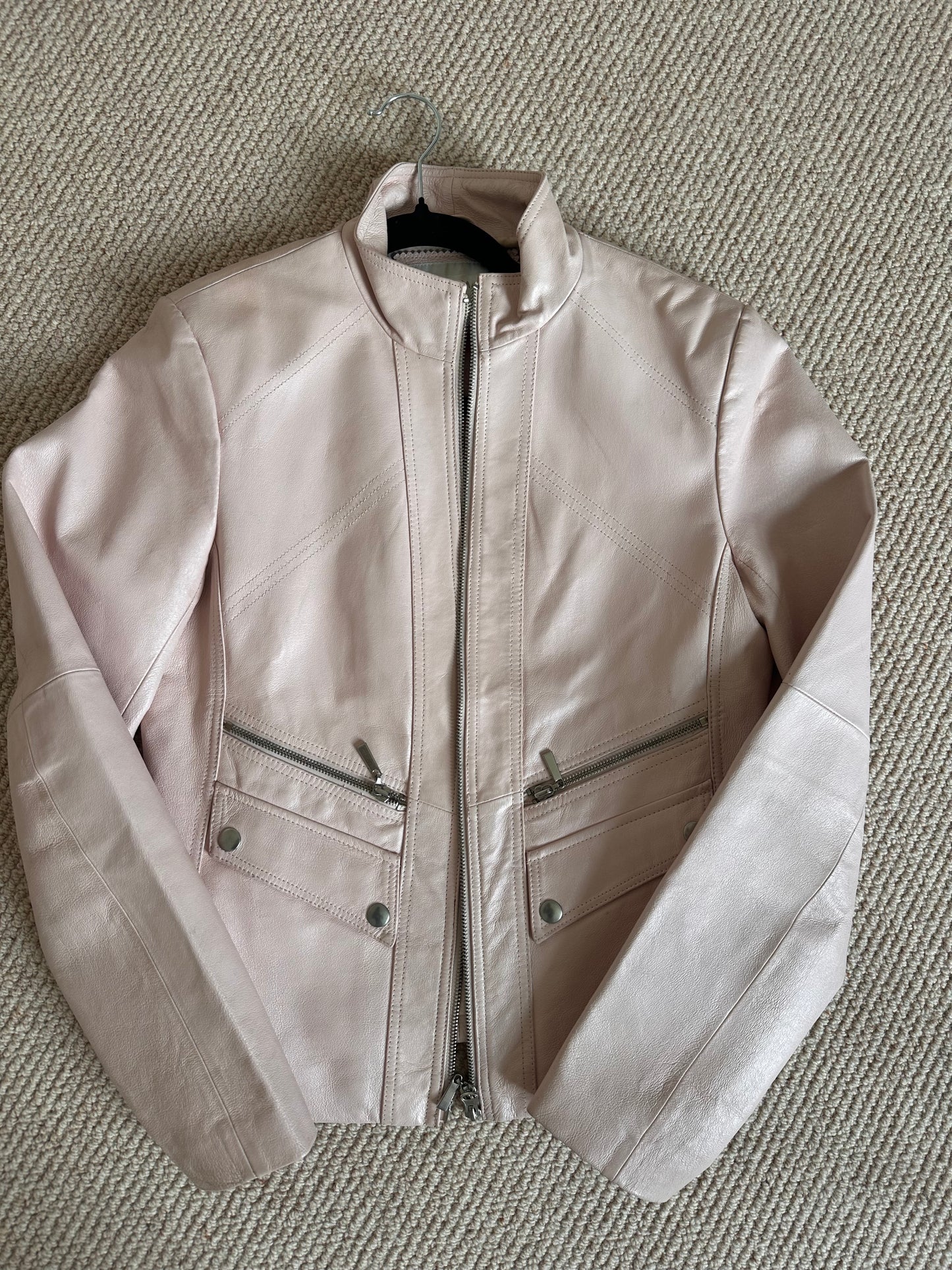 Vintage pink leather jacket