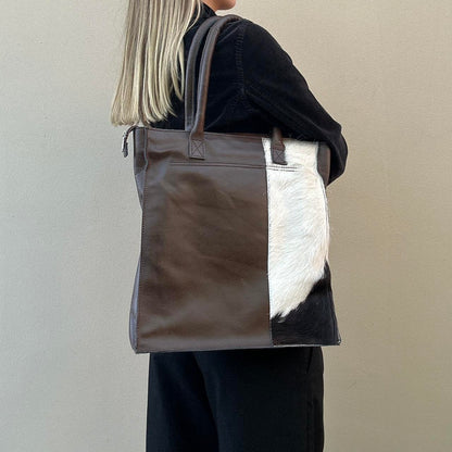 Vintage 90s brown cow hide bag