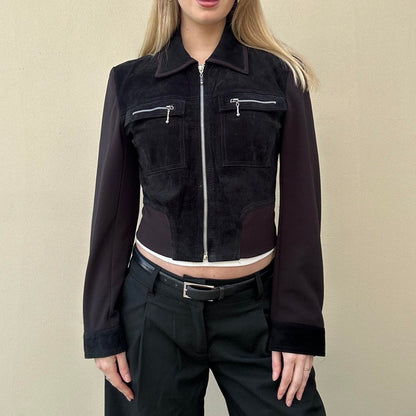 Vintage 00s suede zip jacket