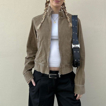 Vintage khaki bomber jacket
