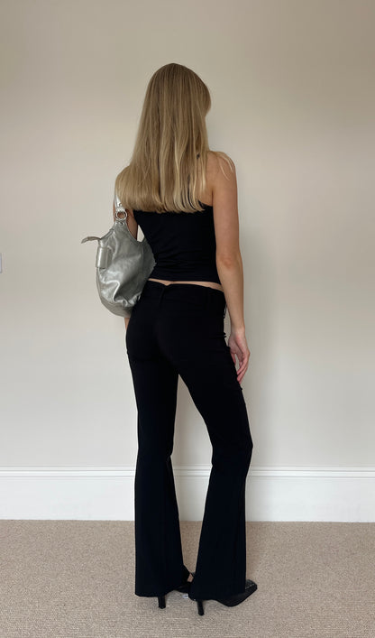 Vintage 00s Silver Belt Trousers