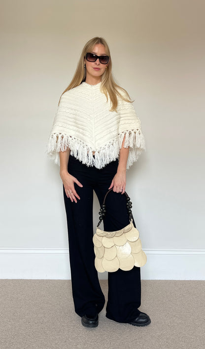Vintage cream disc bag