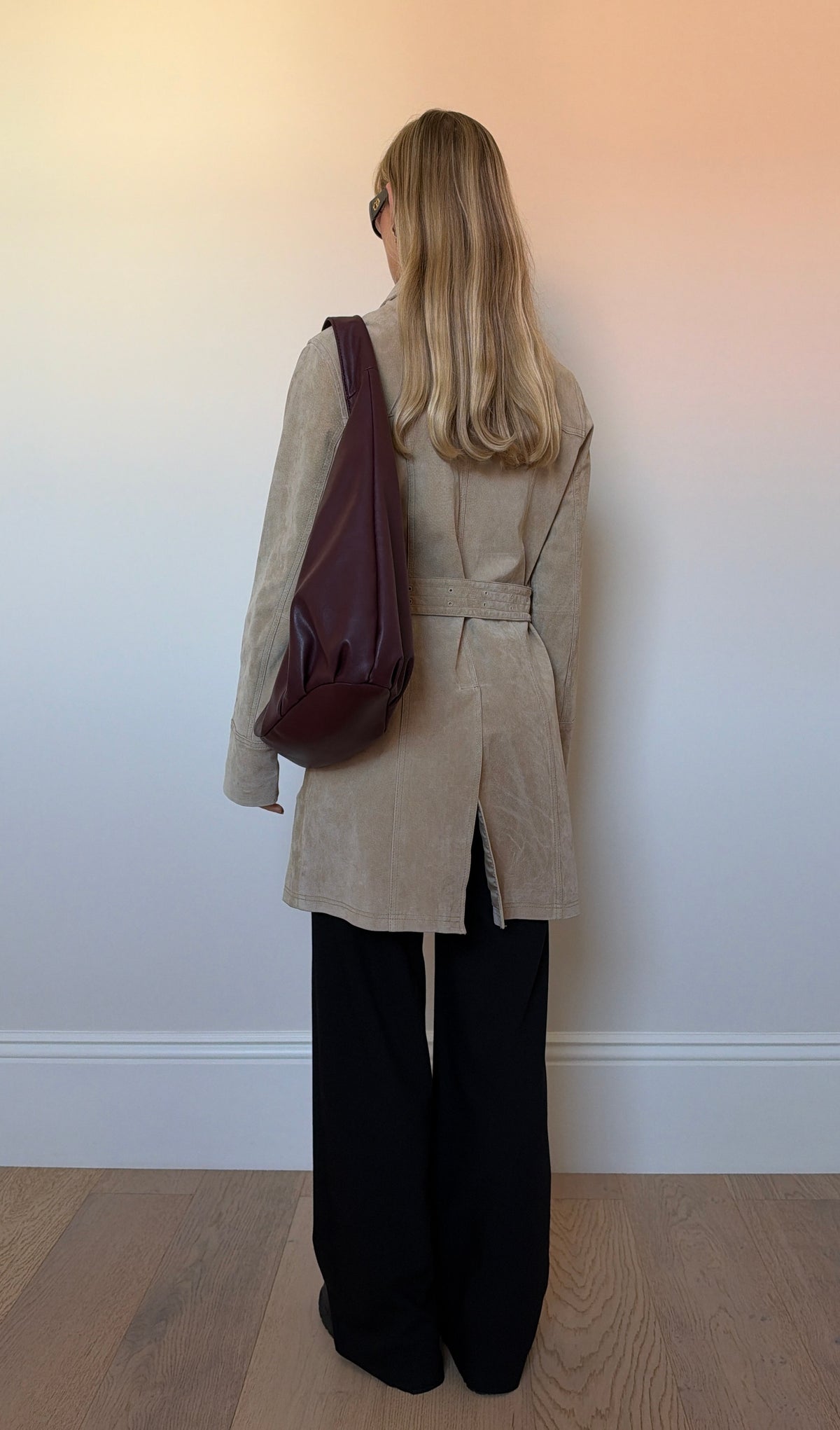 Vintage suede double breasted jacket