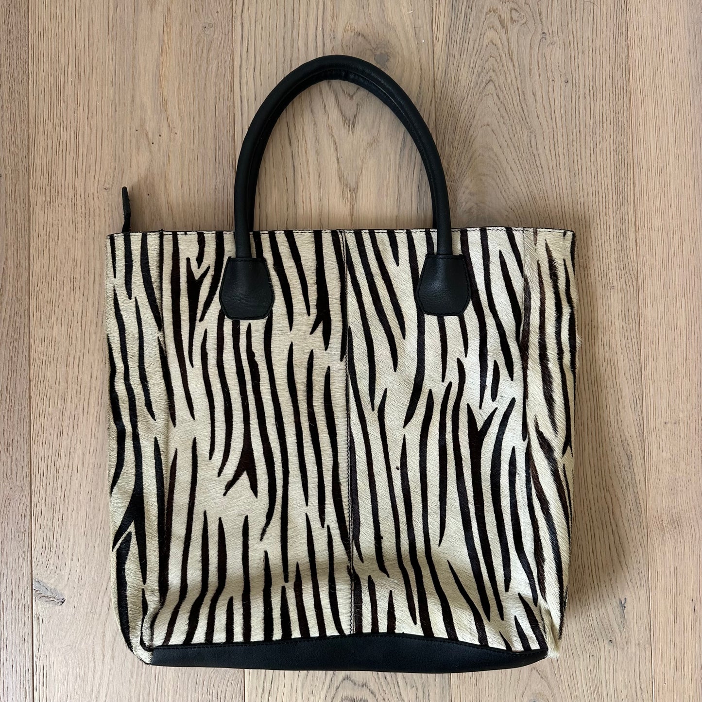 Vintage zebra pony skin bag