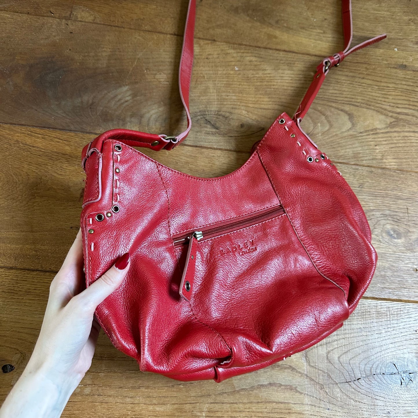 Vintage Red Cross body bag