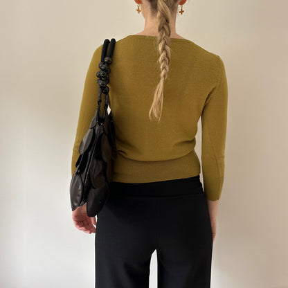 Vintage chartreuse Hobbs cardigan