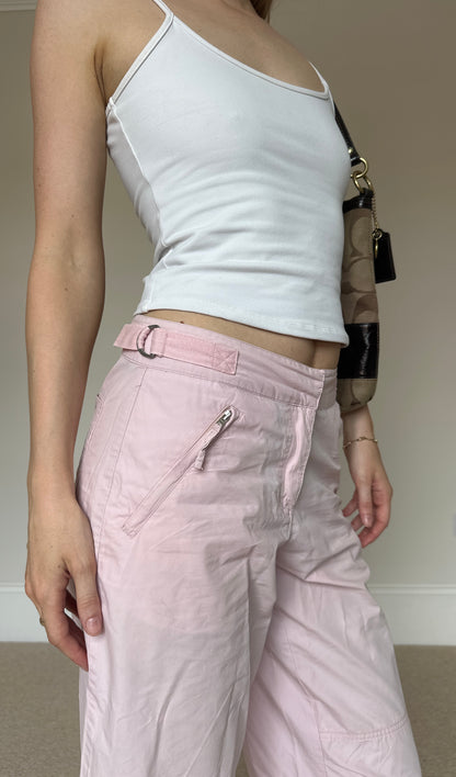 Vintage pink cargo capris