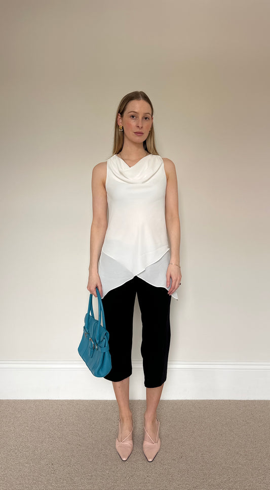 Vintage white chiffon top