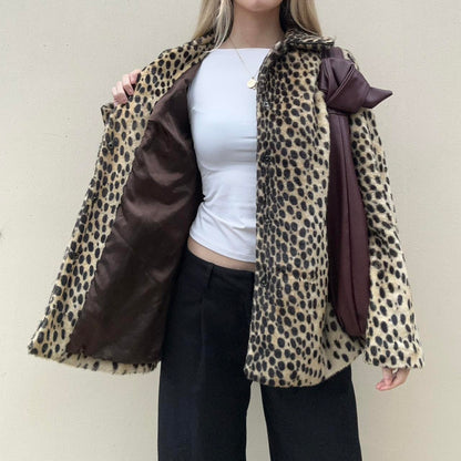 Faux leopard jacket