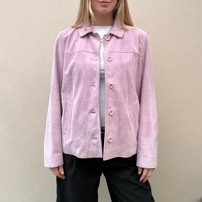 Vintage pink suede jacket