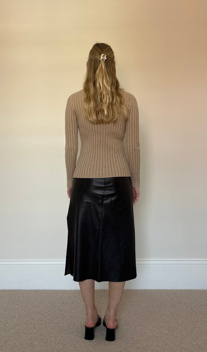 vintage knit mother of pearl top