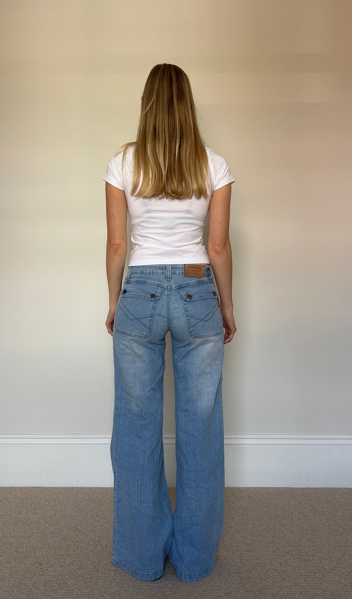 Vintage cargo light wash jeans
